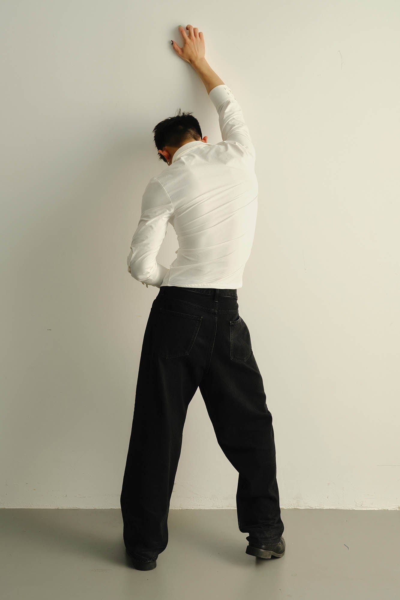 KADAKADA Asymmetrical Multi-Buckle Tailored Fit Shirt