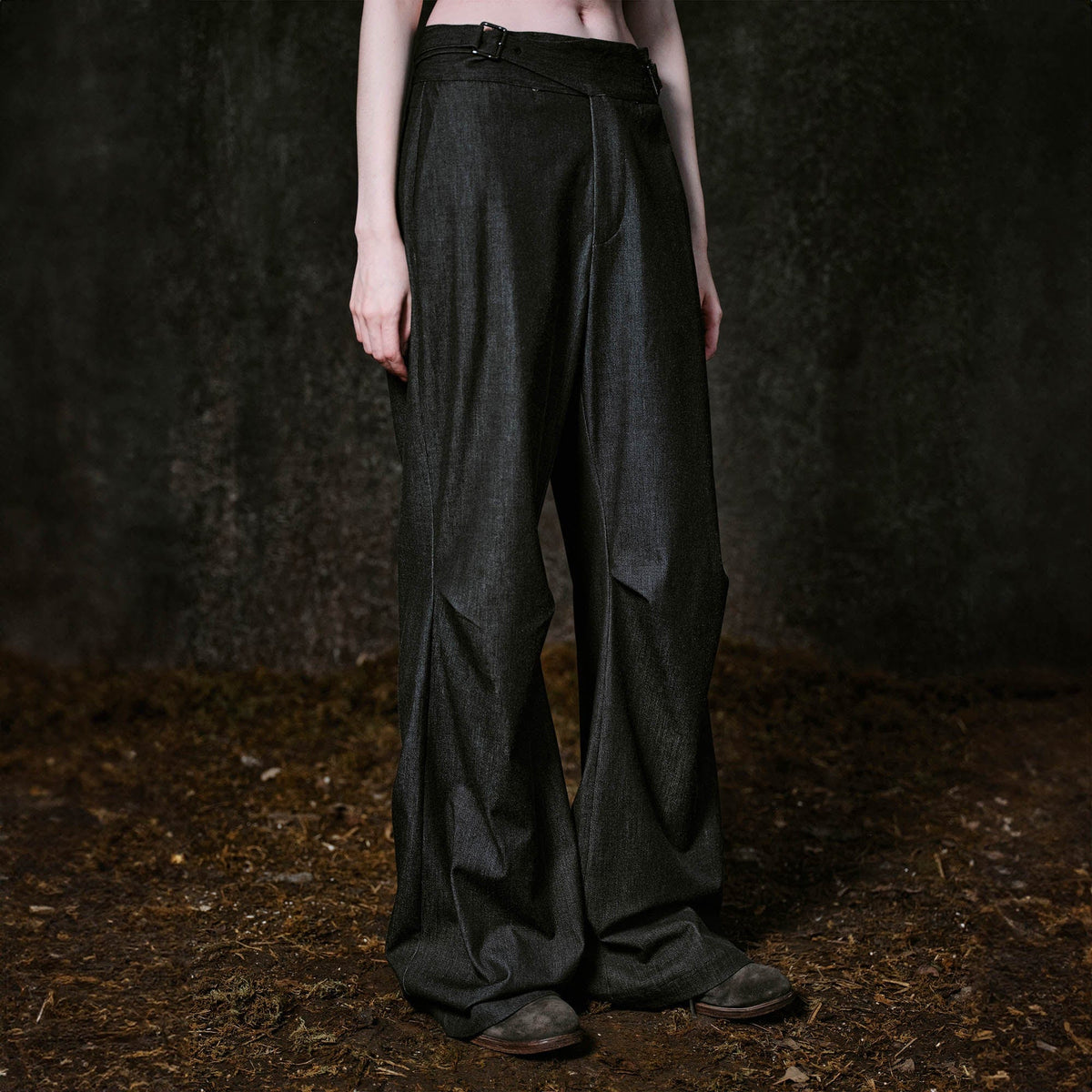 ILNya Nieternite Nifutur Mohair-Blended Crinkled Flared Trousers