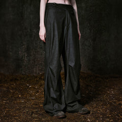 ILNya Nieternite Nifutur Mohair-Blended Crinkled Flared Trousers