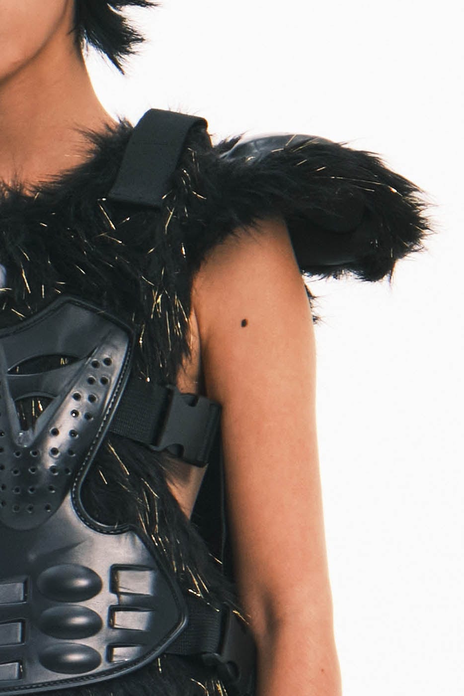 EMBRYO Cyber Faux Fur Warrior Vest