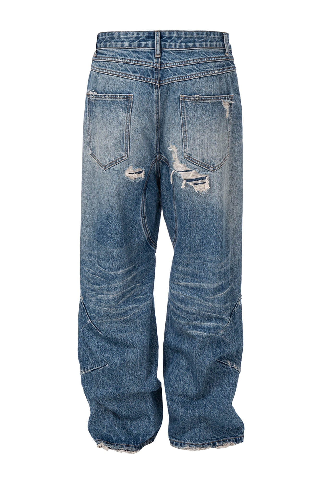F2CE Ripped Curved Spliced Jeans