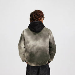 BONELESS Smoke Tie-Dye Puffer Jacket