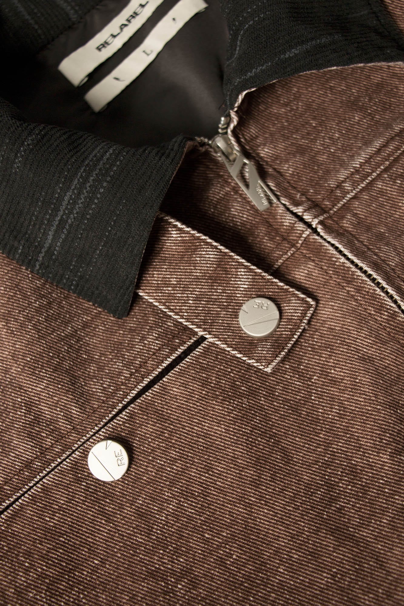 RELABEL Distressed Washed Multi-Pocket Detroit Jacket