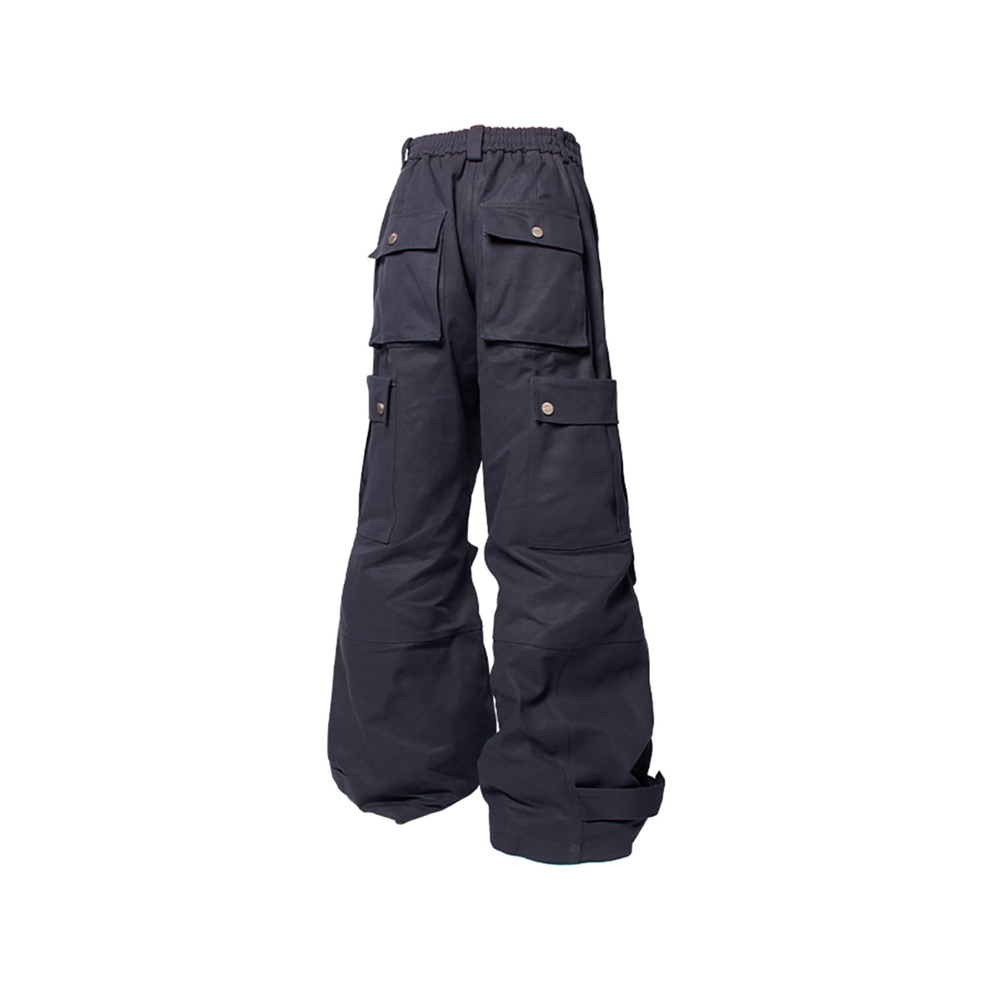 RELABEL Multi-Pocket Oversized Workwear Cargo Pants Dark Gray
