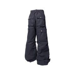 RELABEL Multi-Pocket Oversized Workwear Cargo Pants Dark Gray