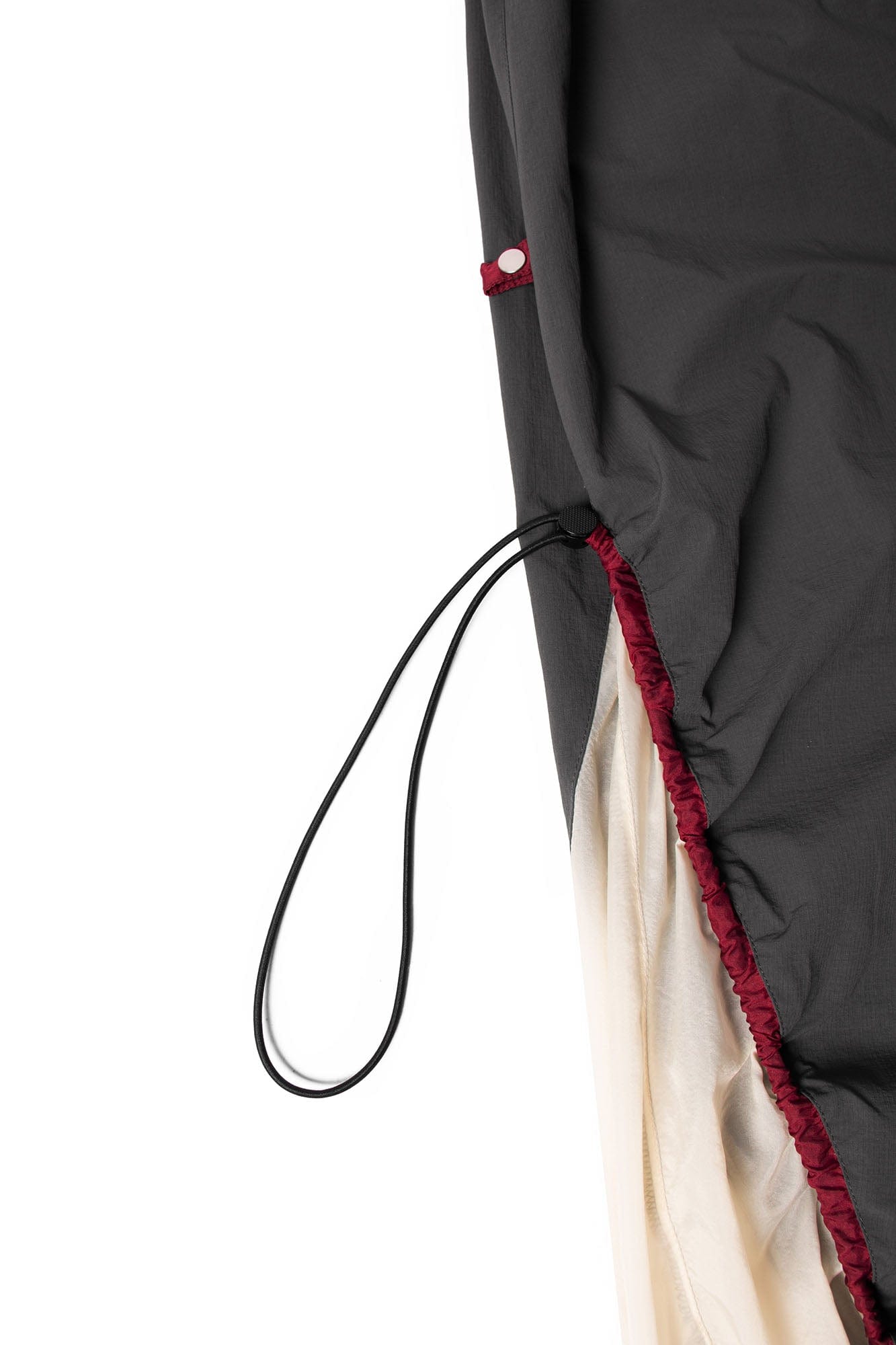 RELABEL Contrast Spliced Fold-Side Drawstring Pants