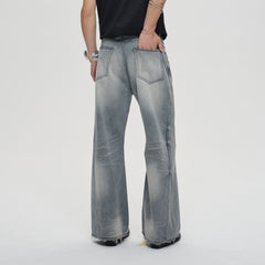 CATSSTAC Retro Mist-Washed Straight-Leg Jeans