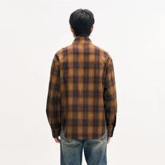 LEONSENSE Classic Plaid Shirt Showa Brown