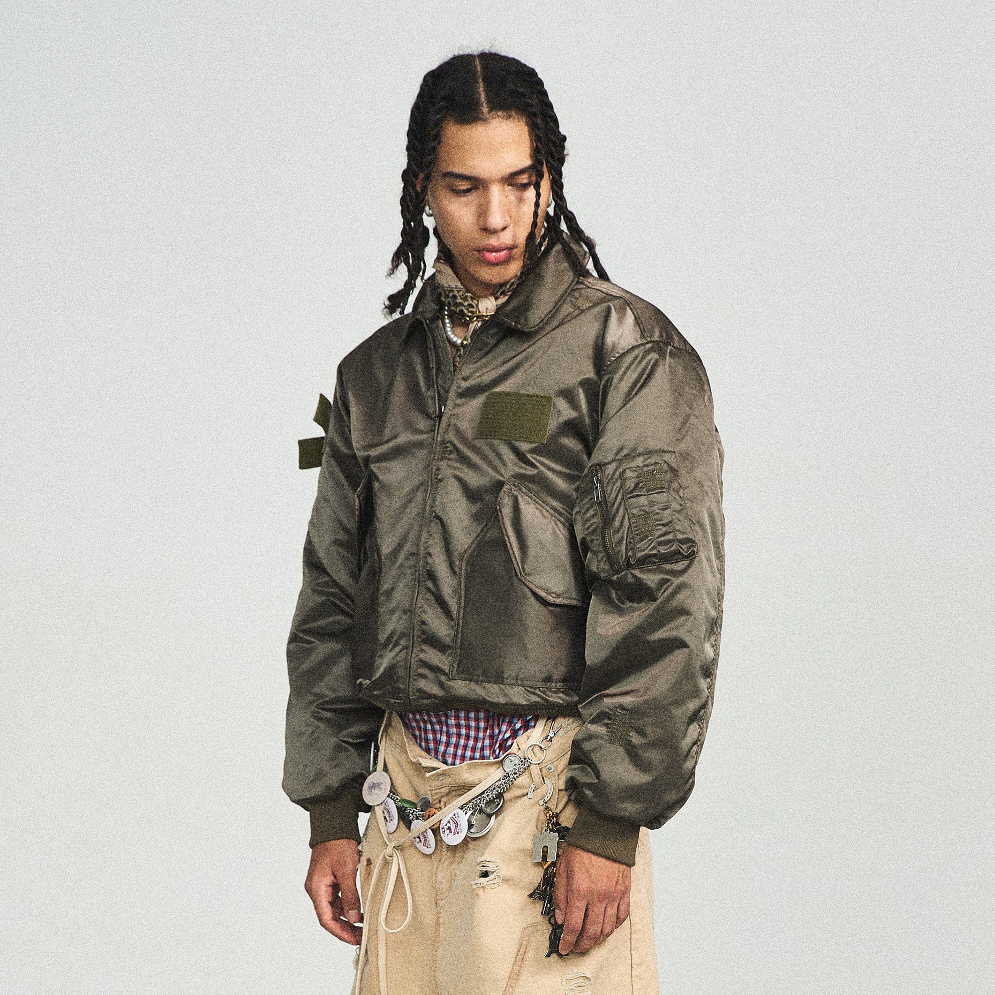 STEEPC Camo MA2 Multi-Pocket Patchwork Reversible Jacket