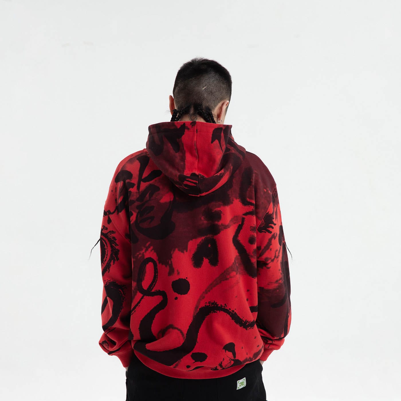 RTVG Calligraphy Full-Print Zip-Up Hoodie