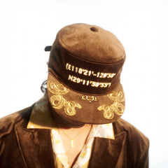 TRECLUB Snake Embroidered Coordinates Velvet Cap