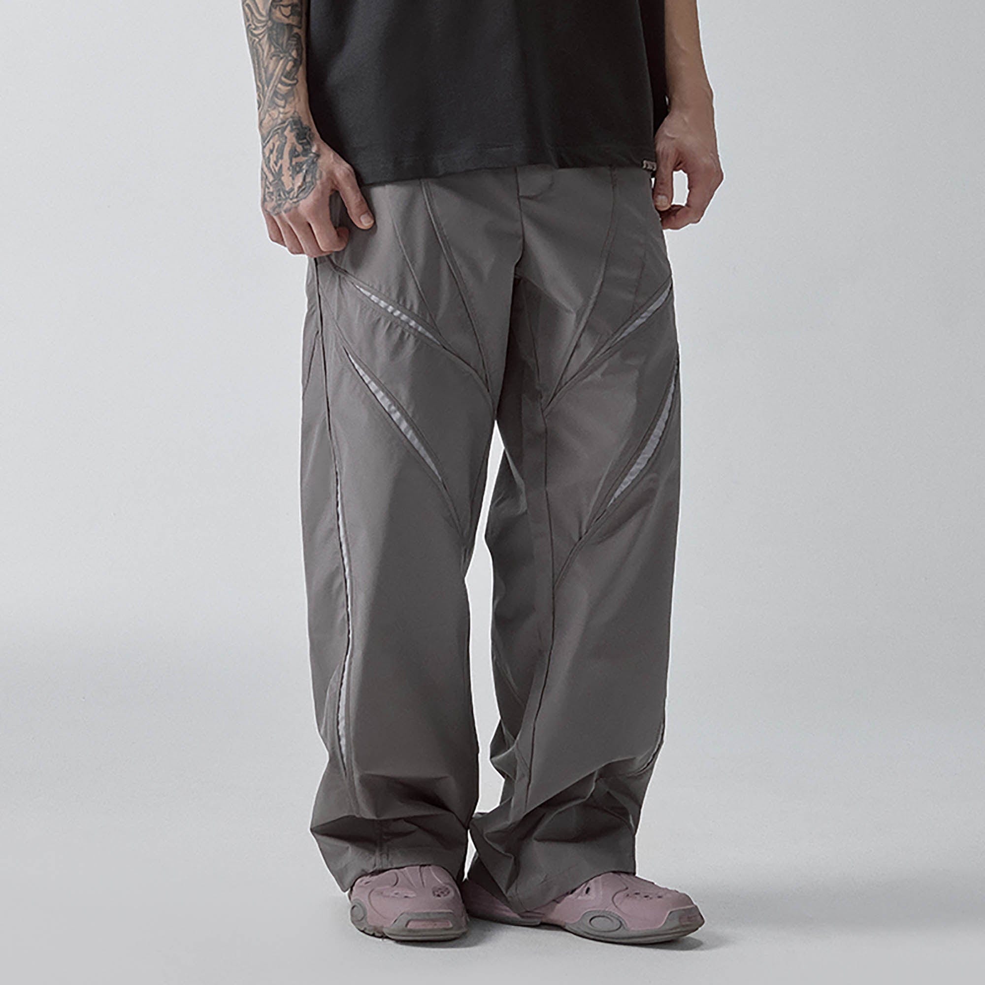 F2CE Cut-Out Curved Paneled Tech Pants