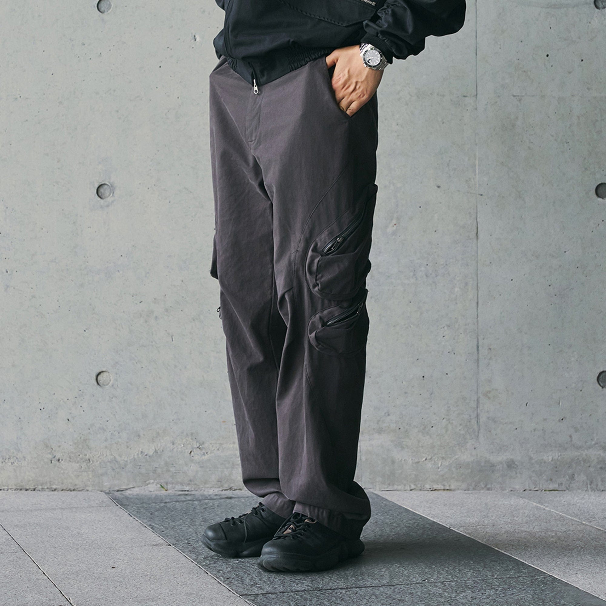 ENSHADOWER Modern Pleated Zipper Tactical Cargo