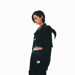 EMBRYO Devil Horned Velvet Cropped Jacket
