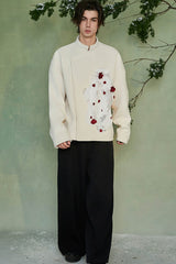 JIECHI Pond Bloom Mandarin Collar Blazer