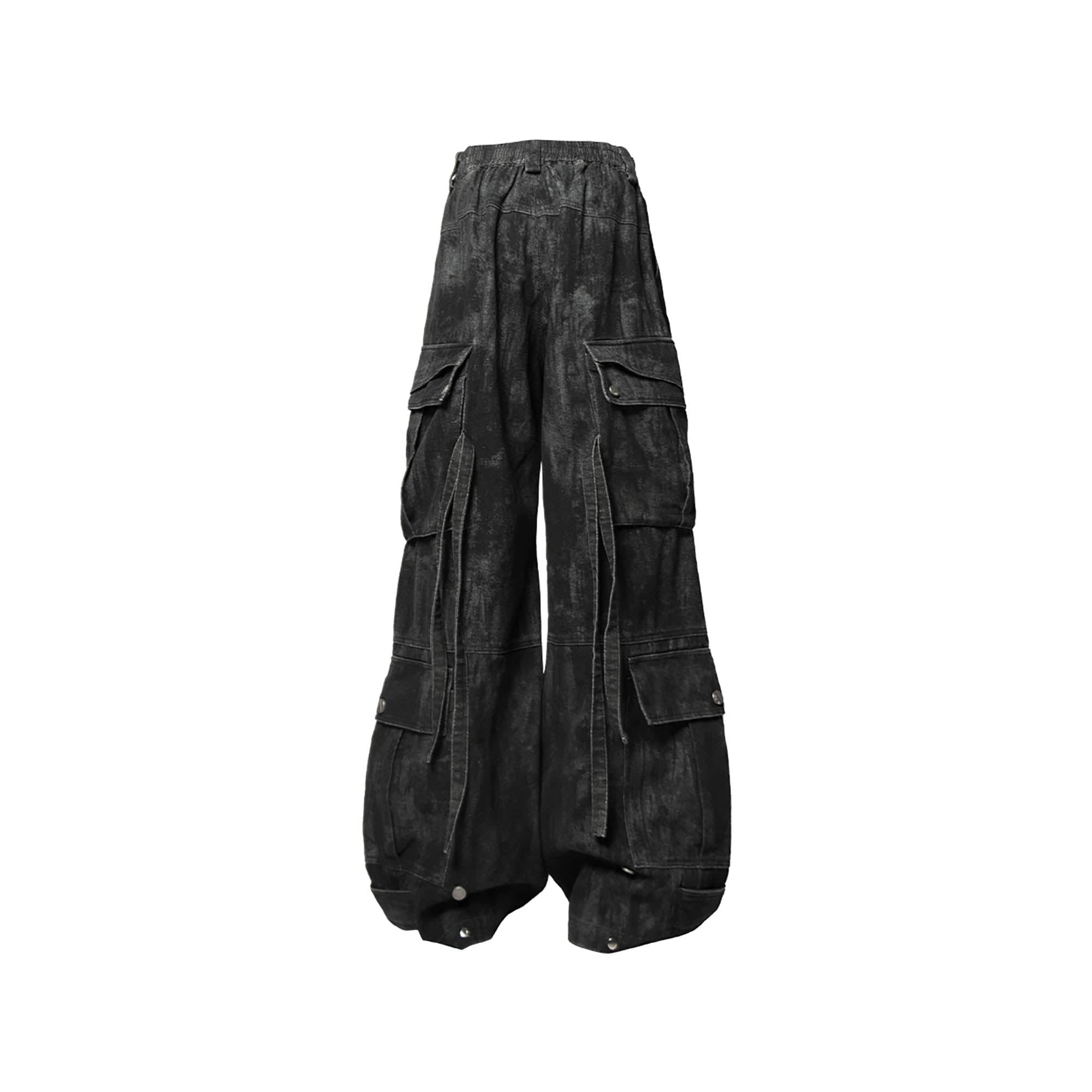 RELABEL Tie-Dye Multi-Pocket Pleated Straps Cargo