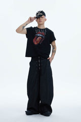 DND4DES Punk Fanged Lips Distressed Tee