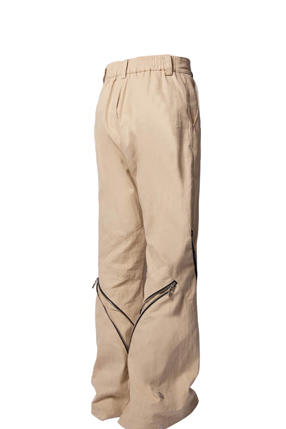 RELABEL Split Multi-Zipper Washed Pants