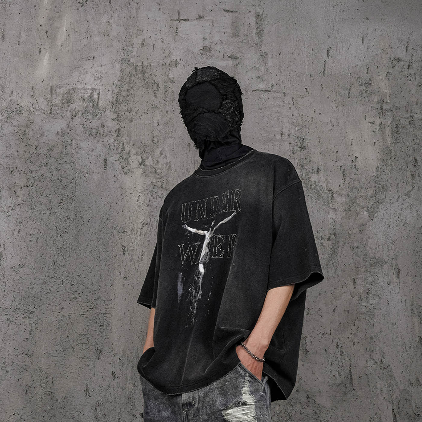 UNDERWATER Distressed Jesus T-Shirt
