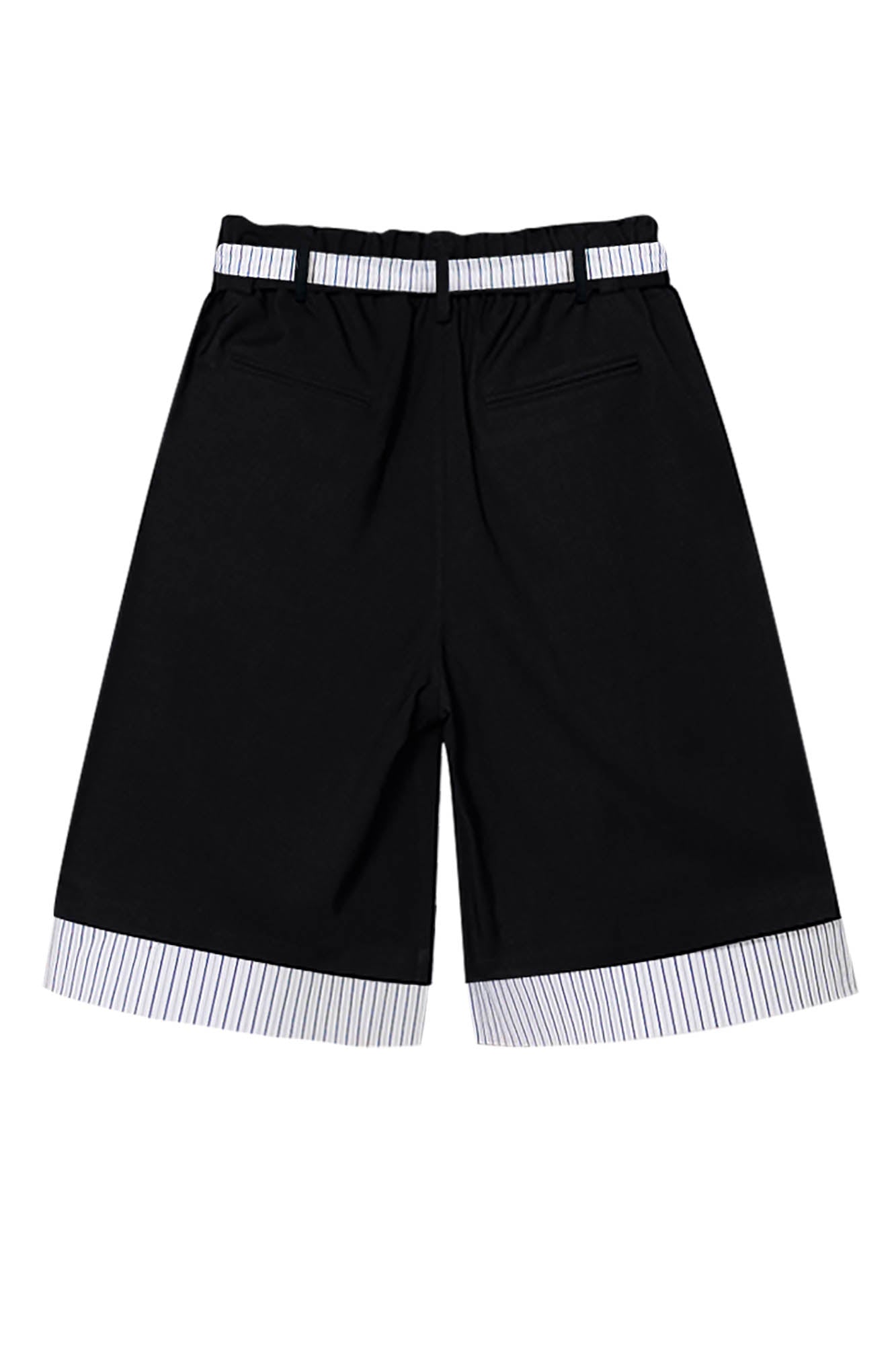 OIPWORD Panelled Stripe Hem Shorts