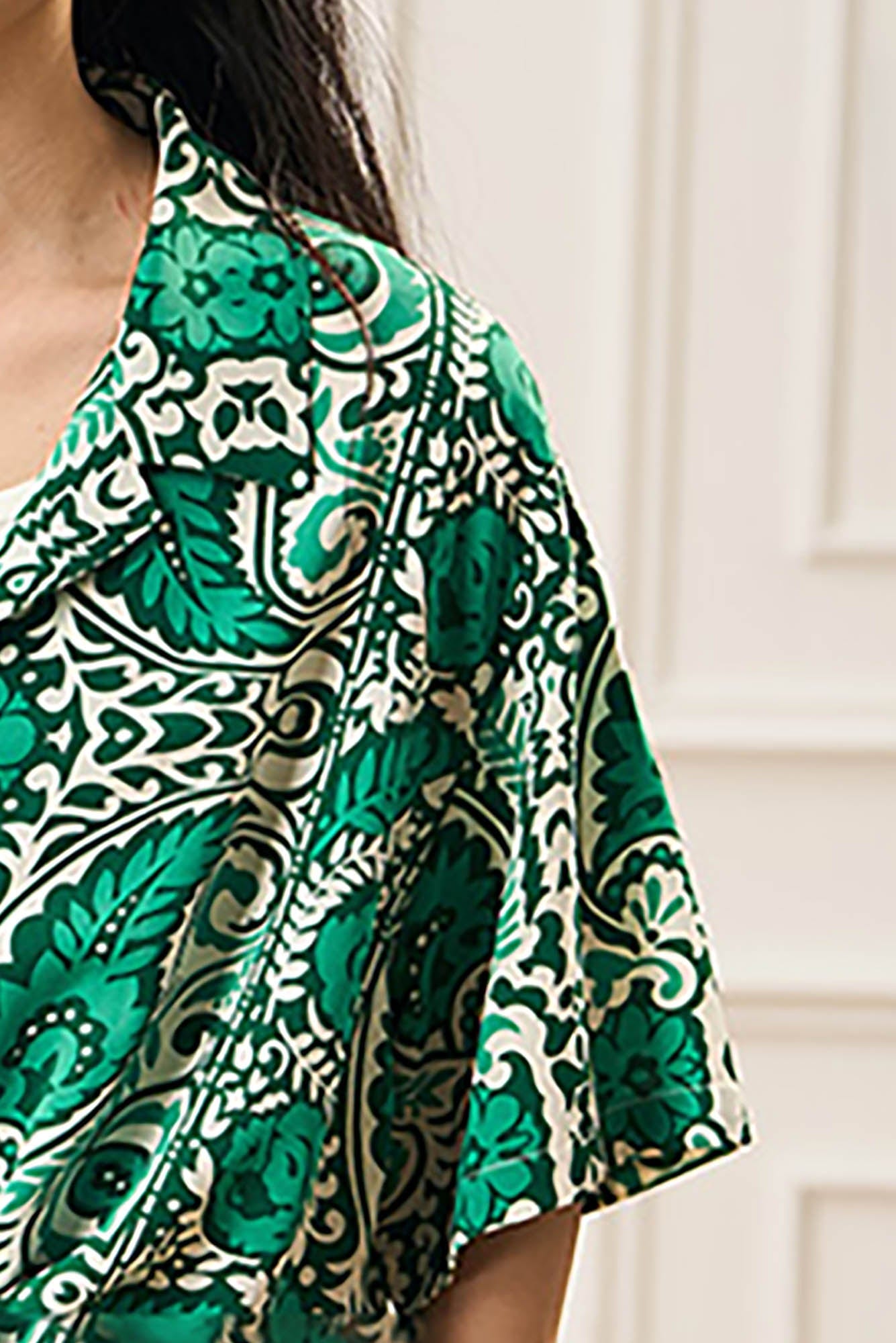 EPIC POETRY Paisley Prints Cuban Half Shirt