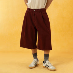 CLP Classic Rivet Pleated Oversized Shorts