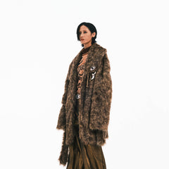 EMBRYO Faux Fur Bone Coat