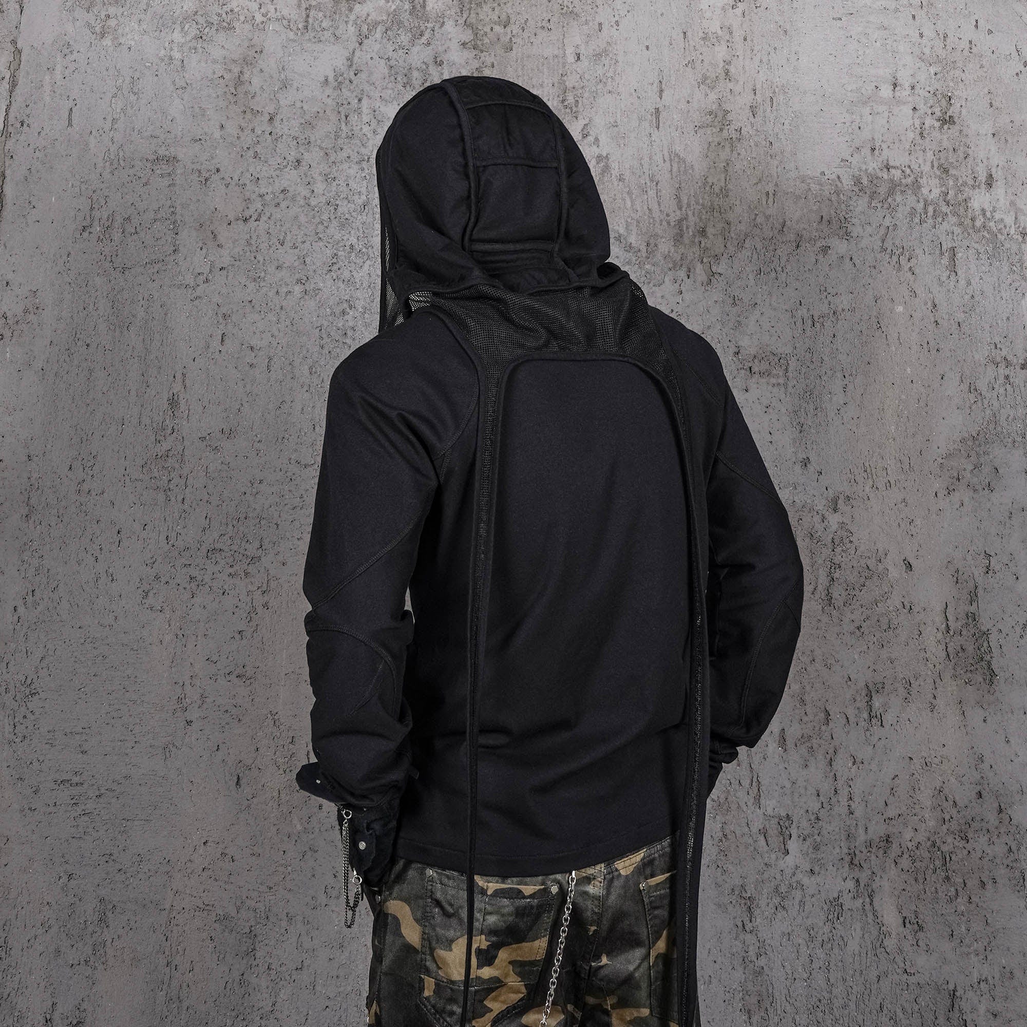 UNDERWATER Mesh-Spliced Long Strap Durag