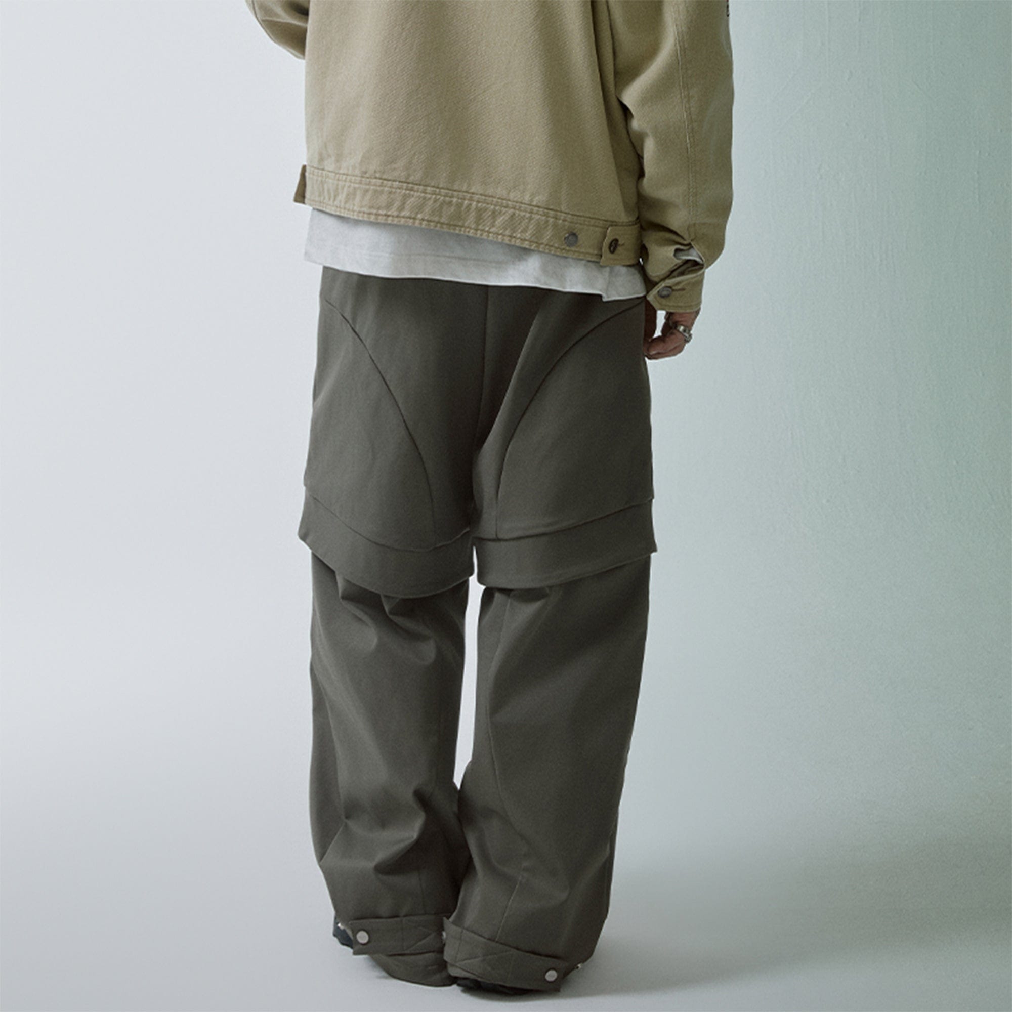F2CE Modern Deconstructed Double-Knee Rivet Pants