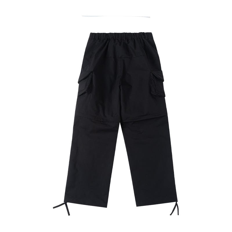 ENSHADOWER Detachable Big Pockets Crinkled Pants