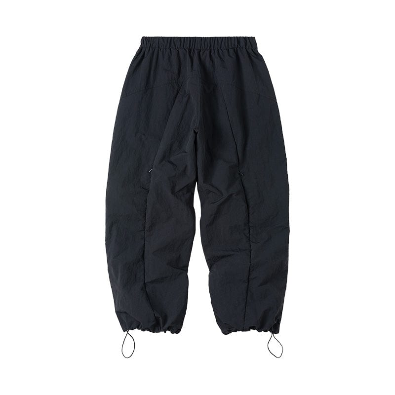 ENSHADOWER Splash-Proof Spliced Crinkled Parachute Pants