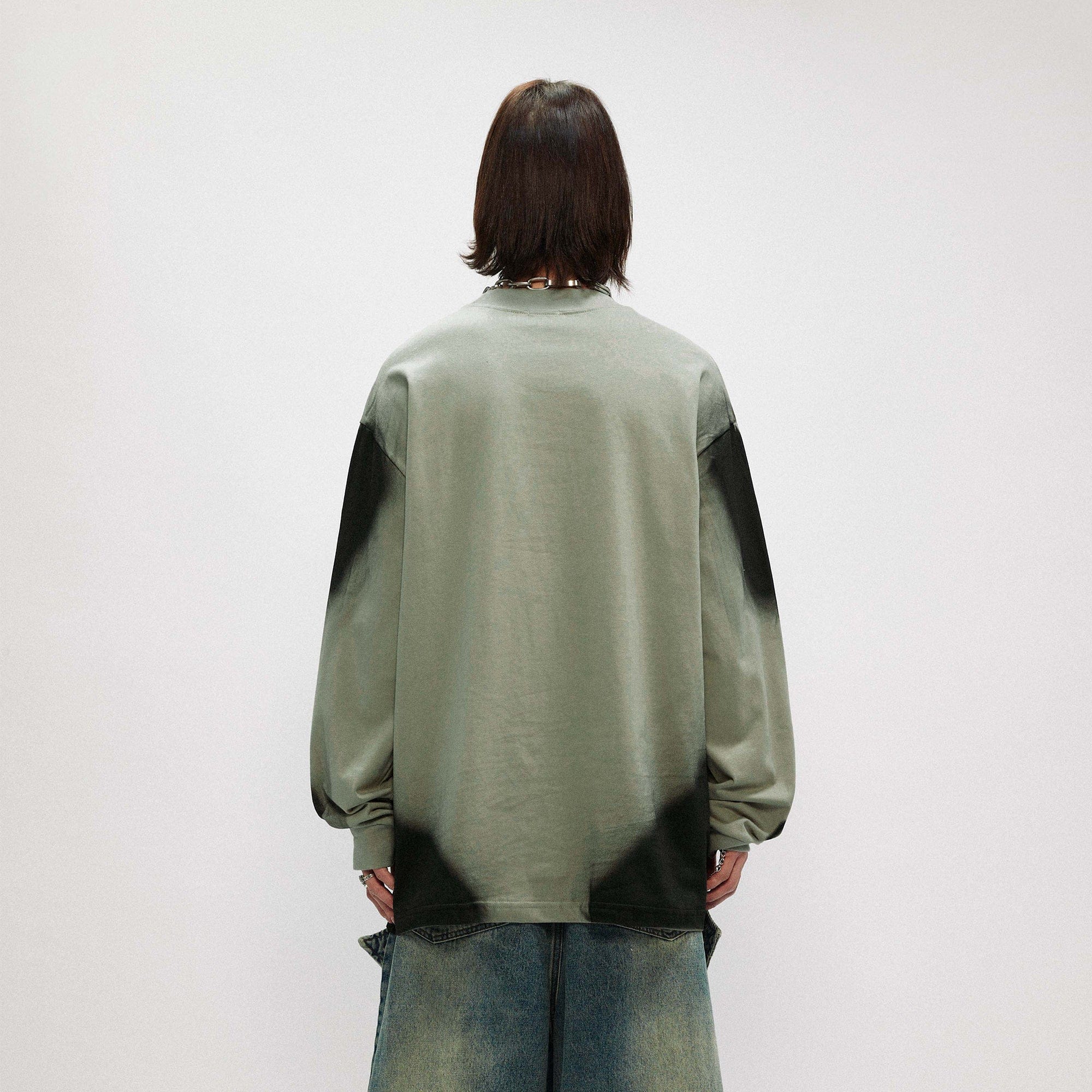 OVDY Unloose Ink Gradient Long-Sleeve Tee