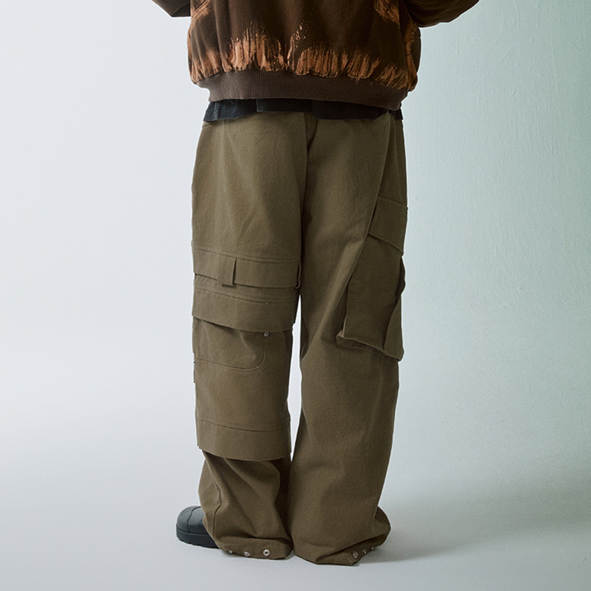 F2CE Asymmetrical Crinkled Cargo Pants