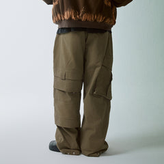 F2CE Asymmetrical Crinkled Cargo Pants