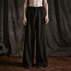 ILNya Nieternite Nifutur Layered Spliced Wool-Blended Straight-Leg Trousers