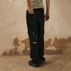 OVDY Classic Paint-Splattered Ripped Pants