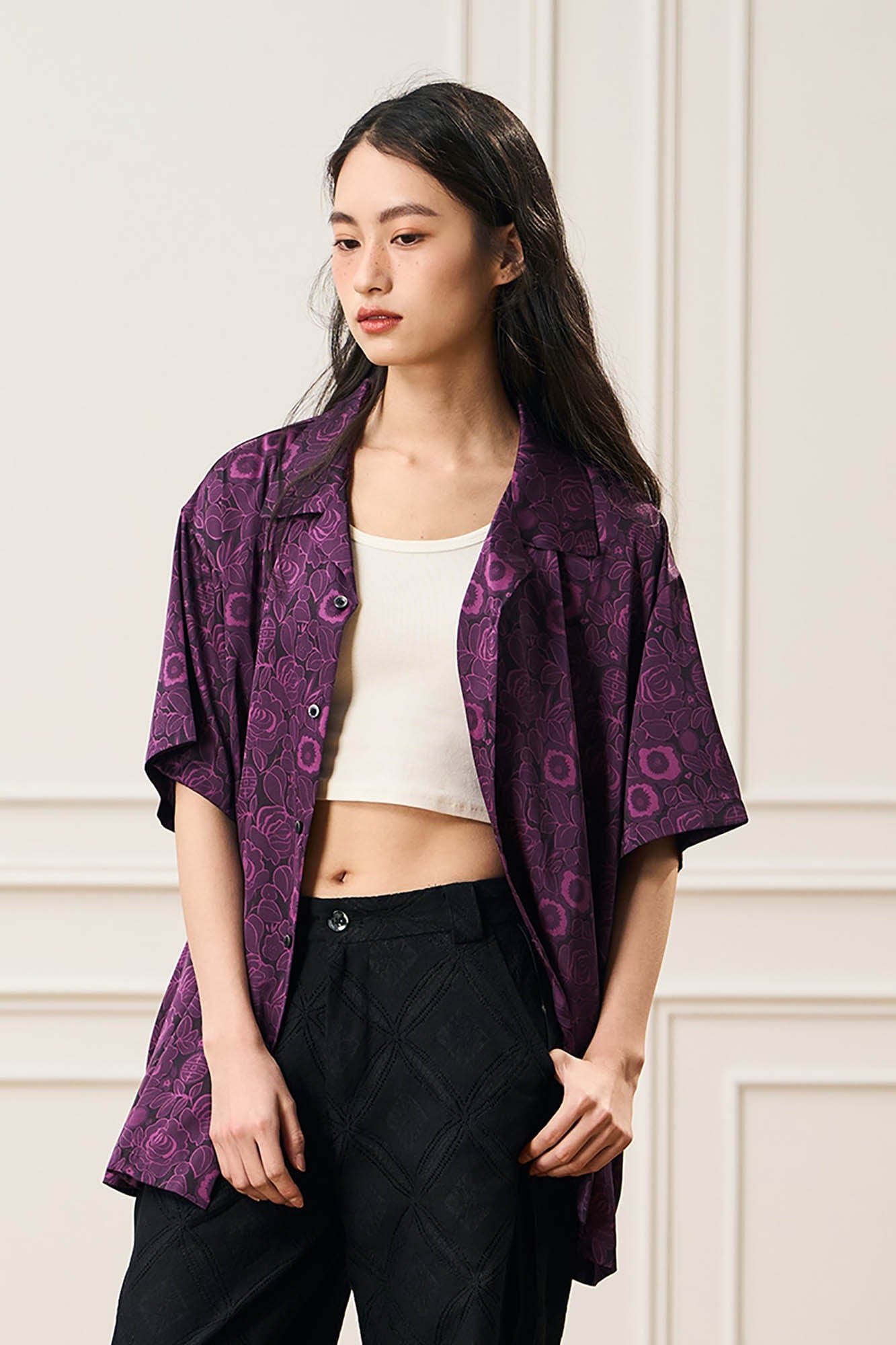 EPIC POETRY Oriental Bloom Cuban Shirt