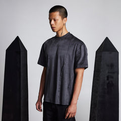 SSIN7 Suede Arc Spliced T-Shirt