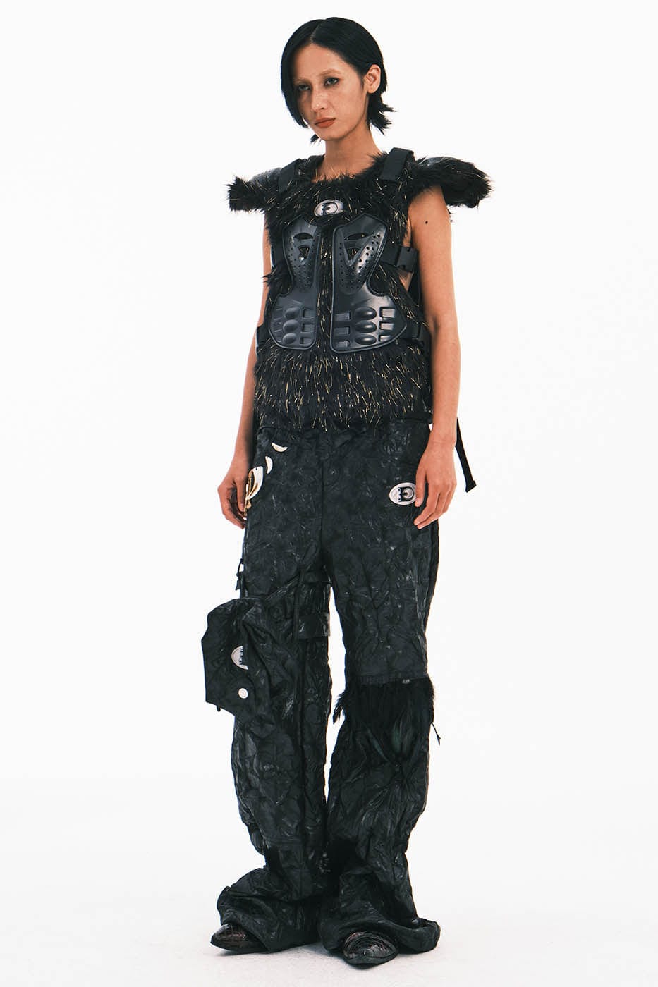EMBRYO Cyber Faux Fur Warrior Vest