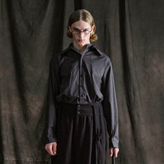 ILNya Nieternite Nifutur Mini Houndstooth Detachable Pleat Shirt
