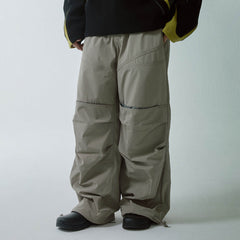 F2CE Multi-Pocket Spliced Crinkled Utility Pants