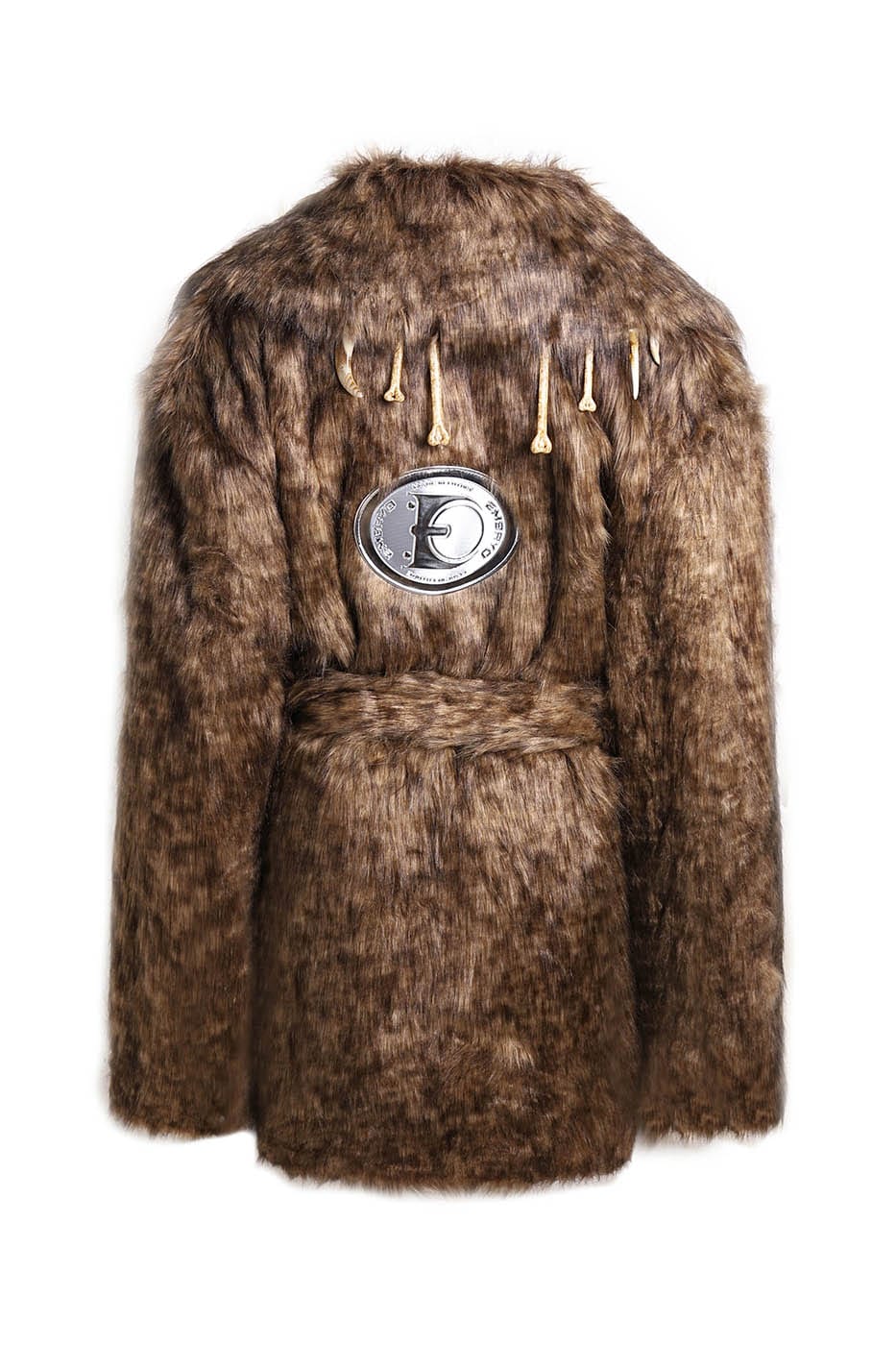 EMBRYO Faux Fur Bone Coat