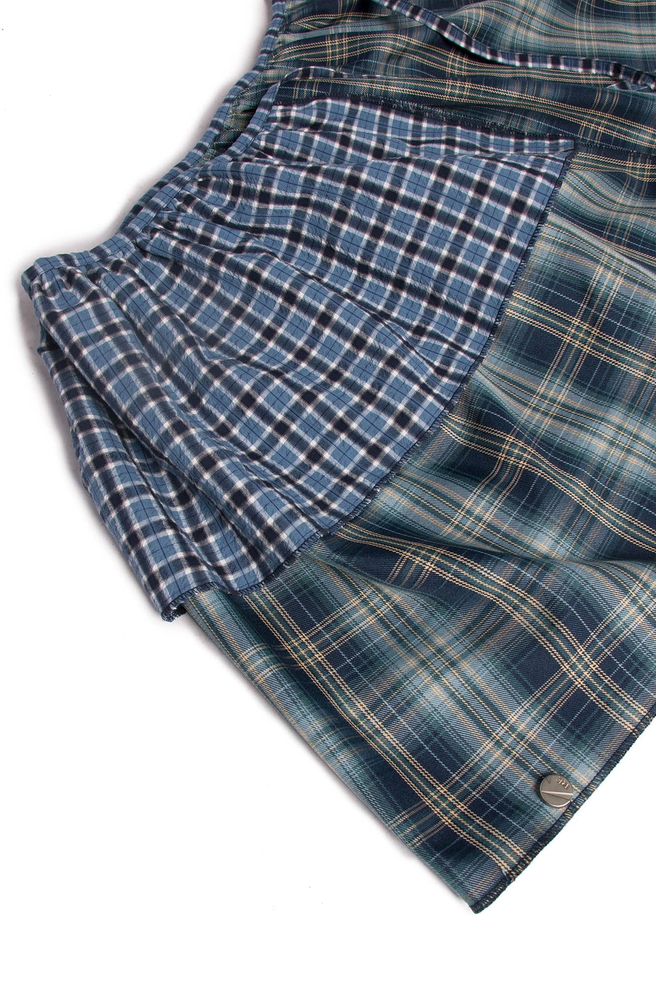 RELABEL Multi-Wear Plaid Layered Draped Skirt