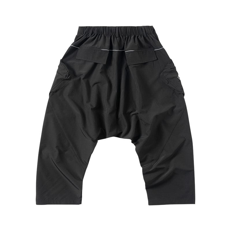 ENSHADOWER Patchwork Pockets Capri pants