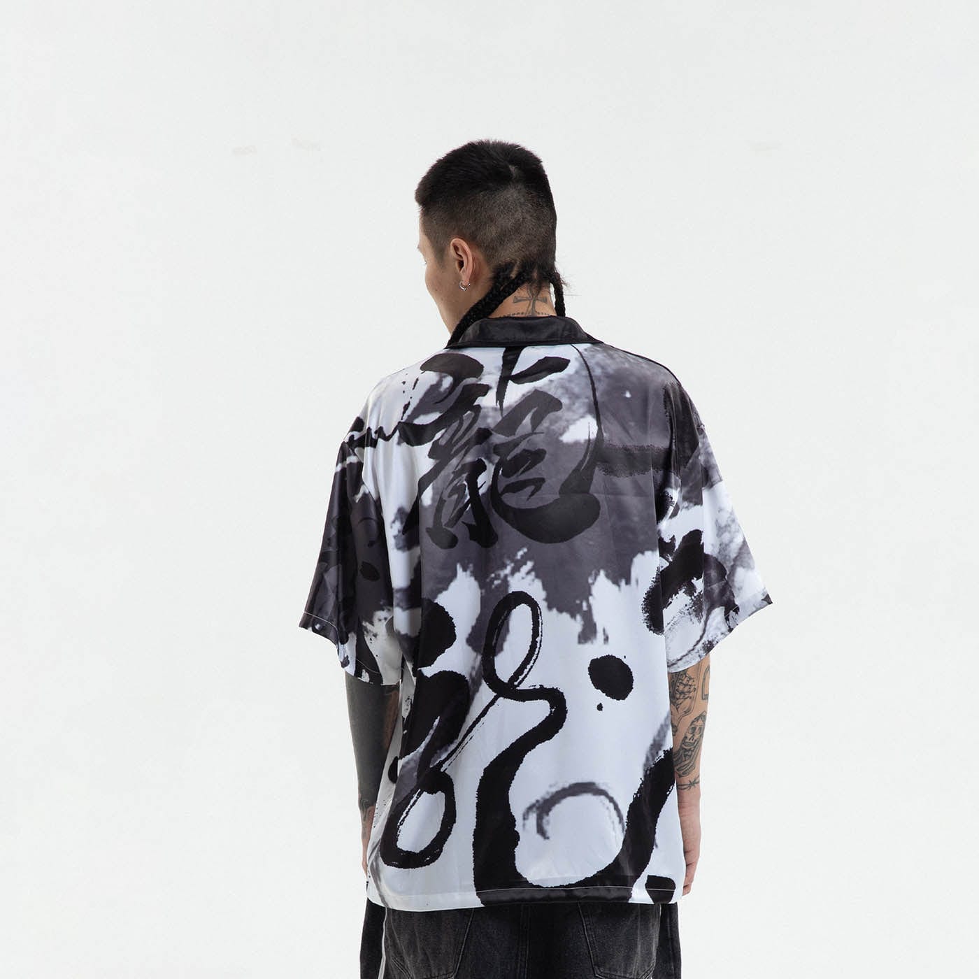 RTVG Dragon Calligraphy Cuban Half Shirt