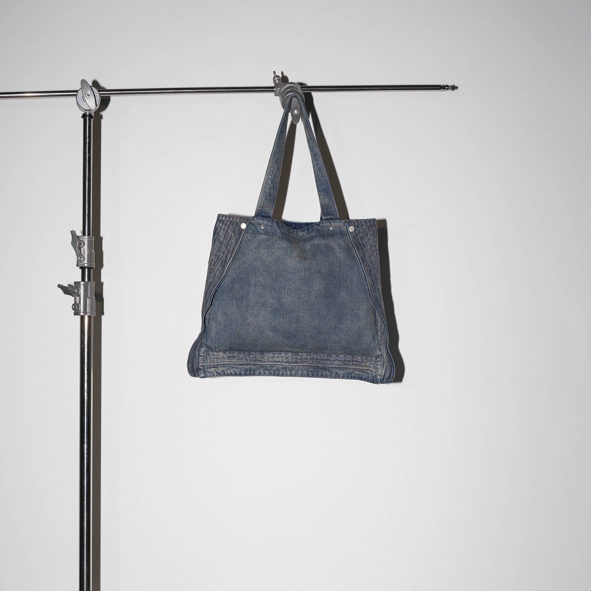 49PERCENT Modern Washed Foldable Denim Tote Bag