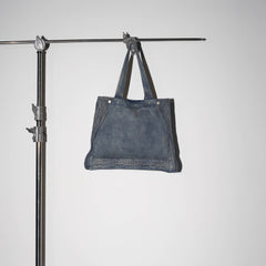 49PERCENT Modern Washed Foldable Denim Tote Bag