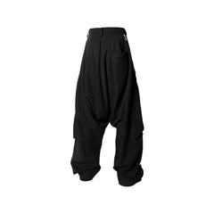 RELABEL Drop-Crotch Pleated Wide-Leg Pants