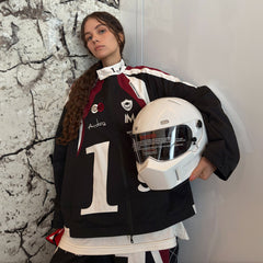 MIICHOUS Infinite Racer Patchwork Spliced Racing Jacket
