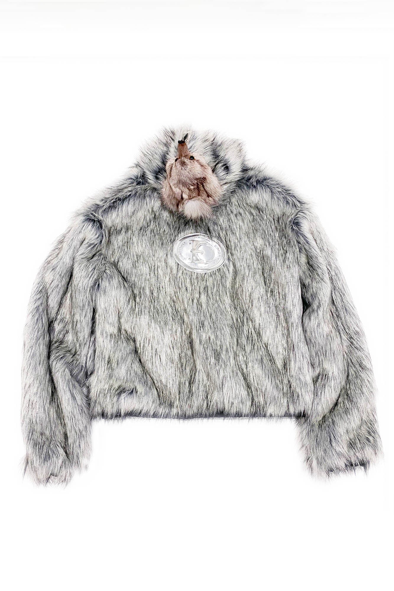 EMBRYO Detachable Beast Claw Faux Fur Hooded Jacket
